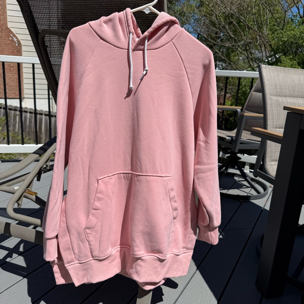 The Warmy | Oversized Hoodie Dress Peach color size XL - Picture 2 of 5